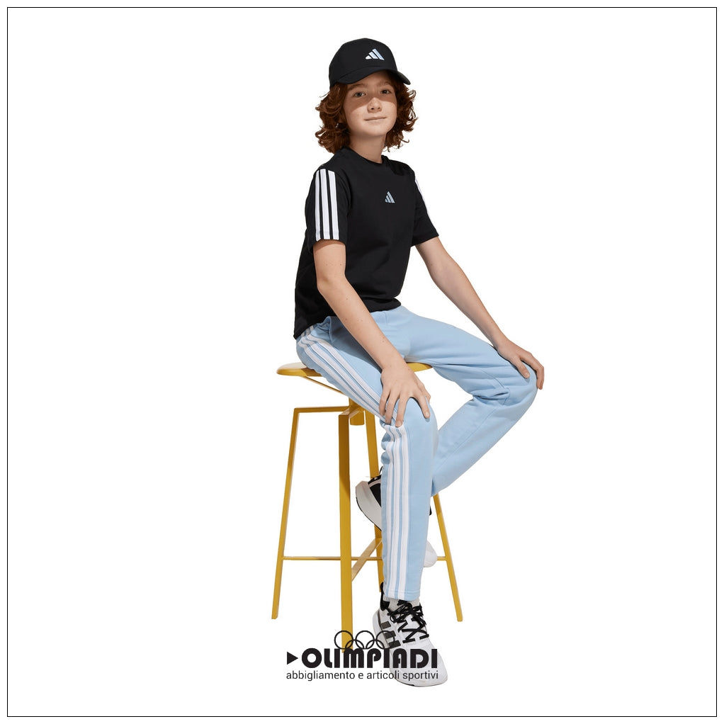 T-shirt Junior Unisex Adidas 3-Stripes Nera - JD6487
