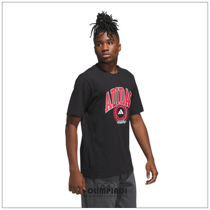 T-shirt Uomo Adidas Varsity Crest Nera - JV8443