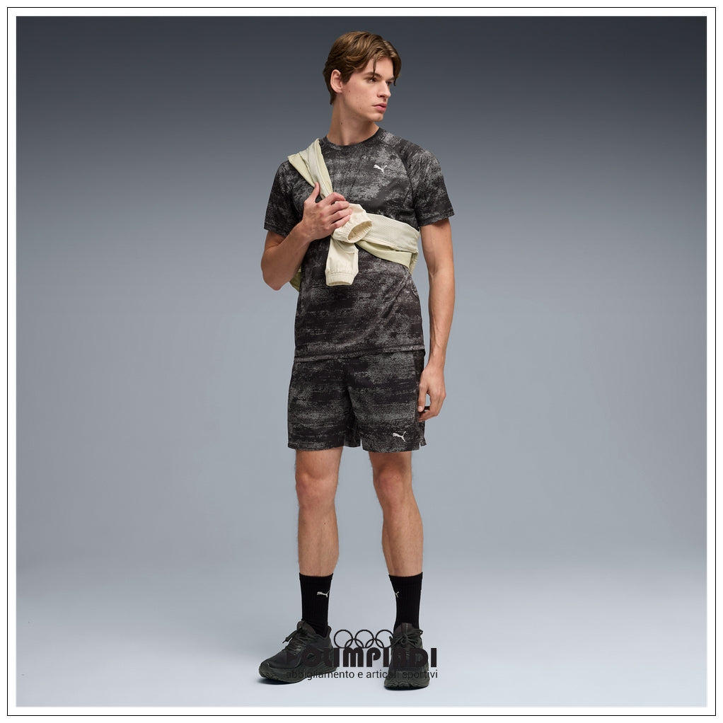 T-shirt Running Uomo Puma Run Velocity AOP Nera - 528415-01