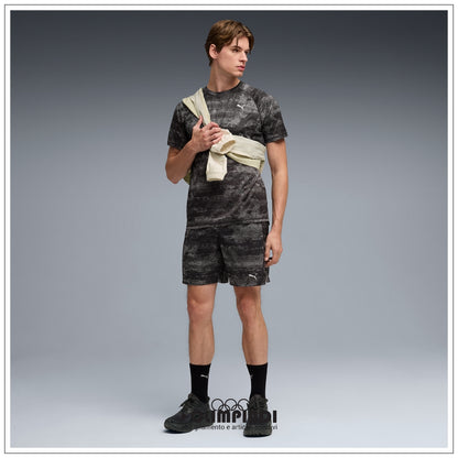 T-shirt Running Uomo Puma Run Velocity AOP Nera - 528415-01