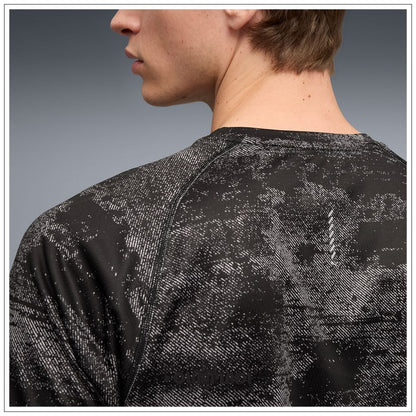 T-shirt Running Uomo Puma Run Velocity AOP Nera - 528415-01