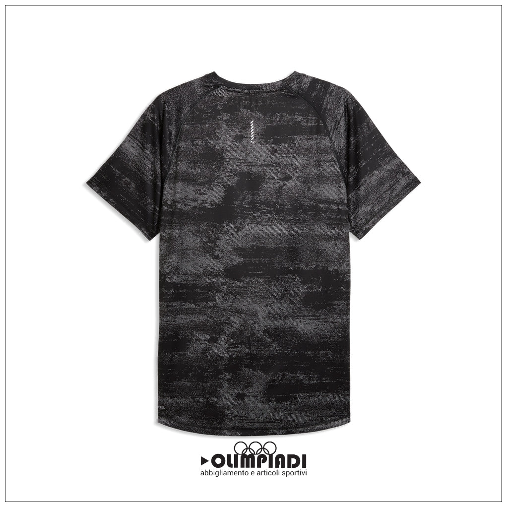 T-shirt Running Uomo Puma Run Velocity AOP Nera - 528415-01