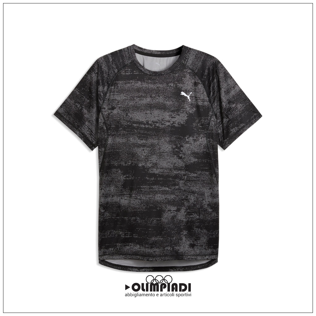 T-shirt Running Uomo Puma Run Velocity AOP Nera - 528415-01