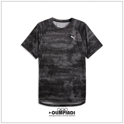 T-shirt Running Uomo Puma Run Velocity AOP Nera - 528415-01