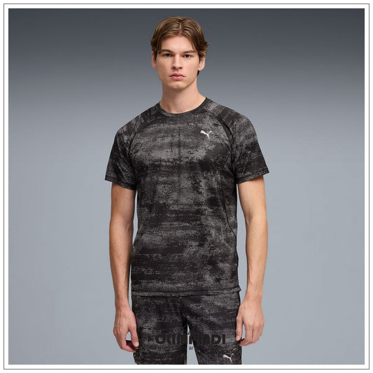 T-shirt Running Uomo Puma Run Velocity AOP Nera - 528415-01