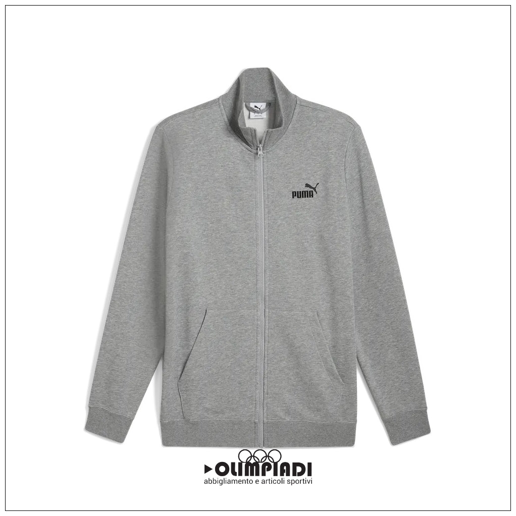 Uomo Puma Essentials Track Jacket Grigia French Terry - 682584-03