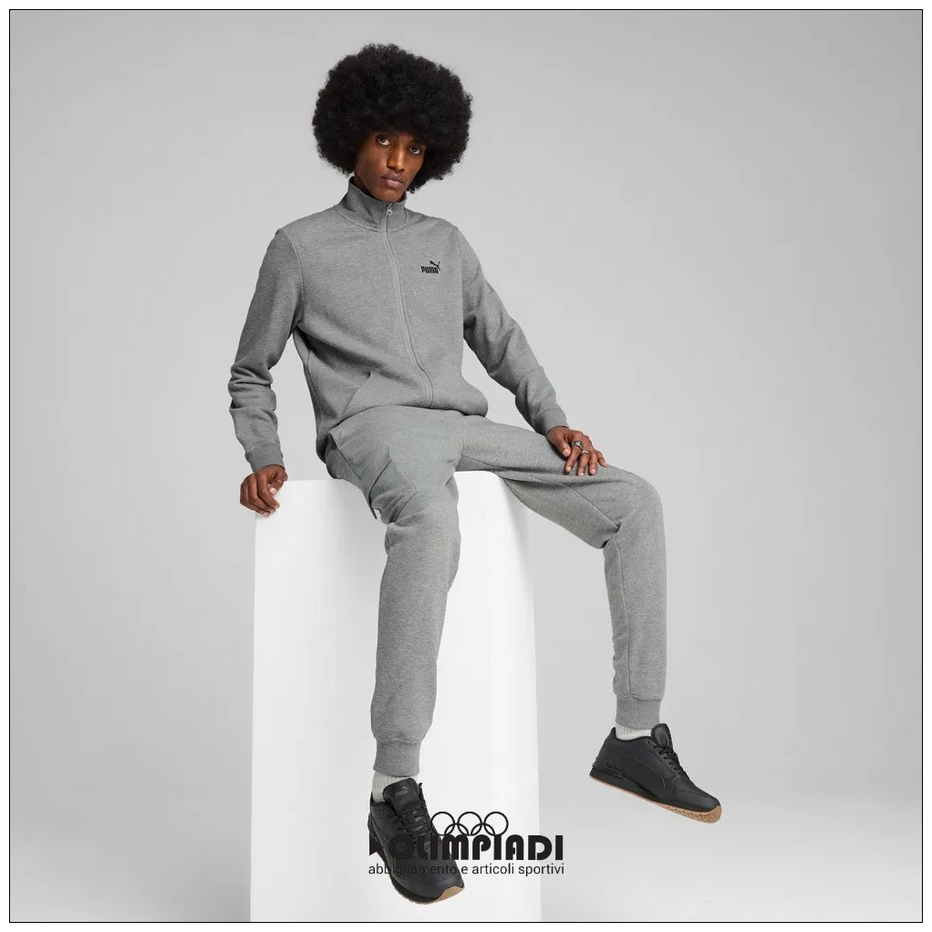 Uomo Puma Essentials Track Jacket Grigia French Terry - 682584-03
