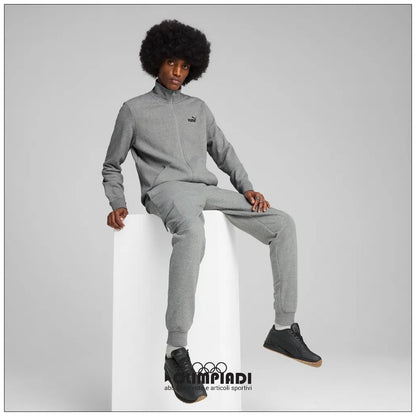 Uomo Puma Essentials Track Jacket Grigia French Terry - 682584-03