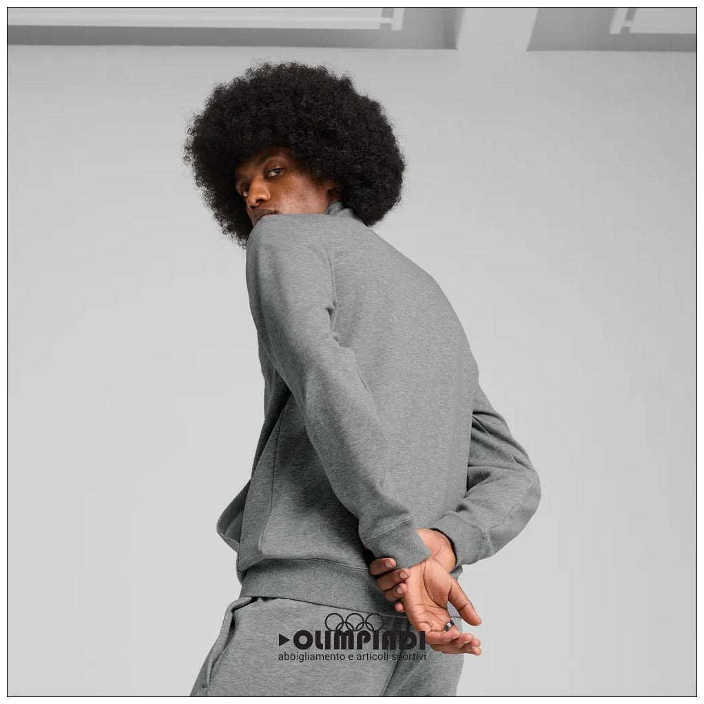 Uomo Puma Essentials Track Jacket Grigia French Terry - 682584-03