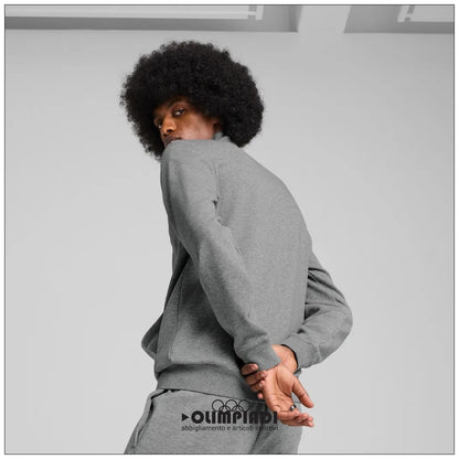 Uomo Puma Essentials Track Jacket Grigia French Terry - 682584-03