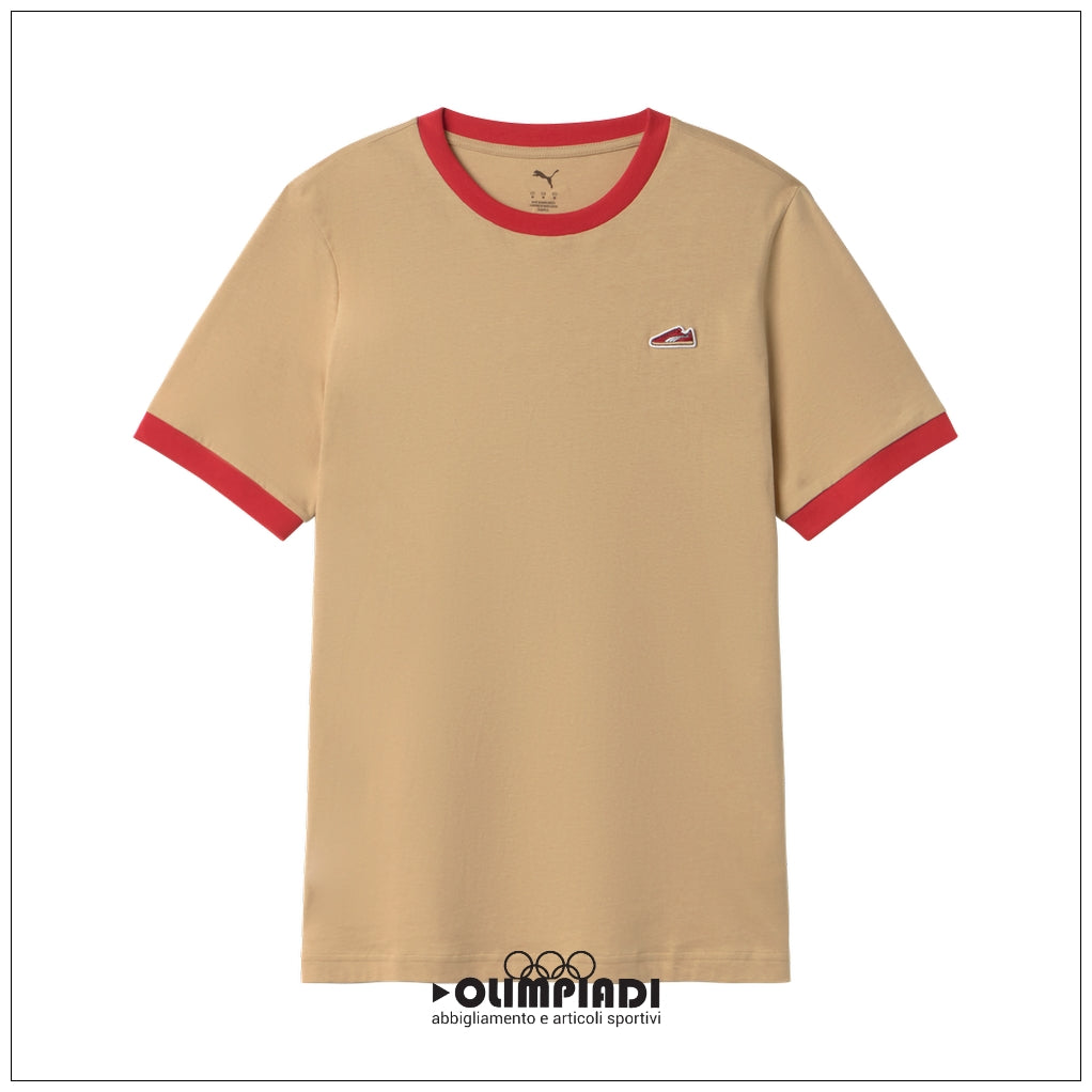 T-shirt Uomo Puma Sneaker Graphic Beige e Rossa - 695405-84