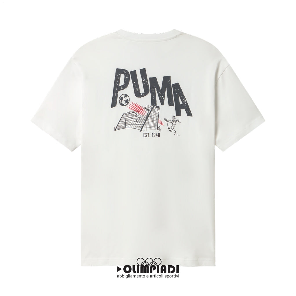 T-shirt Uomo Puma Graphic Heritage Calcio Bianca - 695408-02