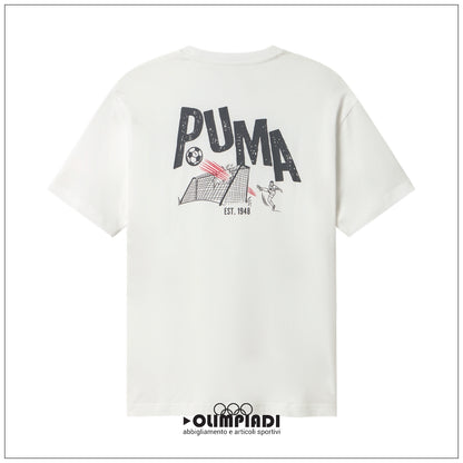 T-shirt Uomo Puma Graphic Heritage Calcio Bianca - 695408-02