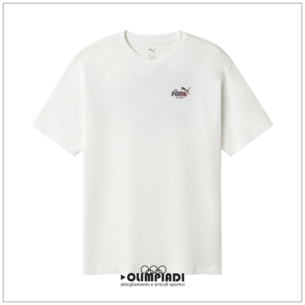 T-shirt Uomo Puma Graphic Heritage Calcio Bianca - 695408-02