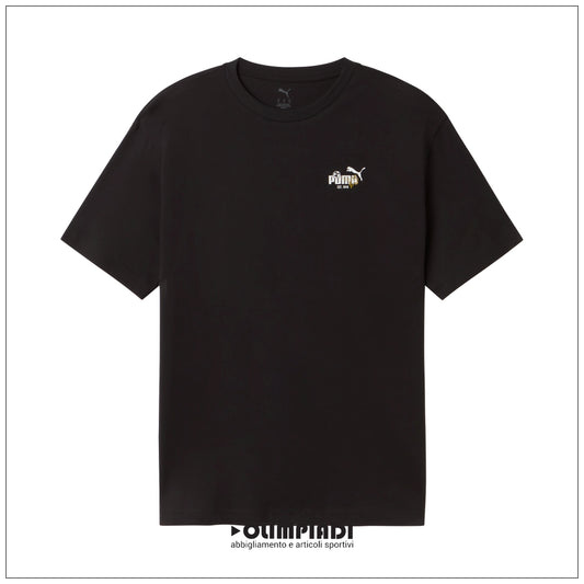 T-shirt Uomo Puma Graphic Heritage Calcio Nera - 695408-01