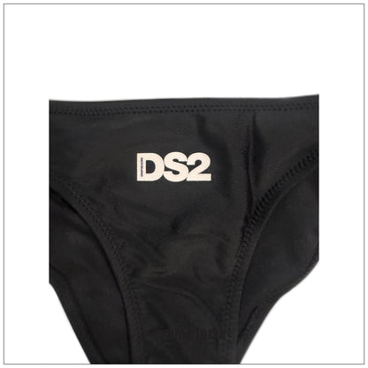Costume Due Pezzi Bikini Donna DS2 Triangolo e Slip Tanga Nero - SS26WB109