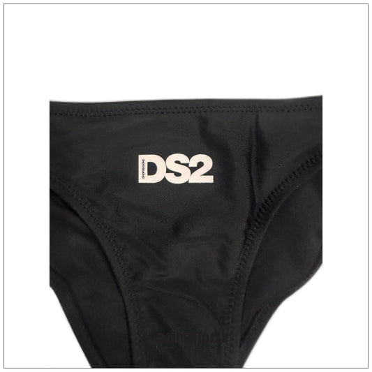 Costume Due Pezzi Bikini Donna DS2 Triangolo e Slip Tanga Nero - SS26WB109