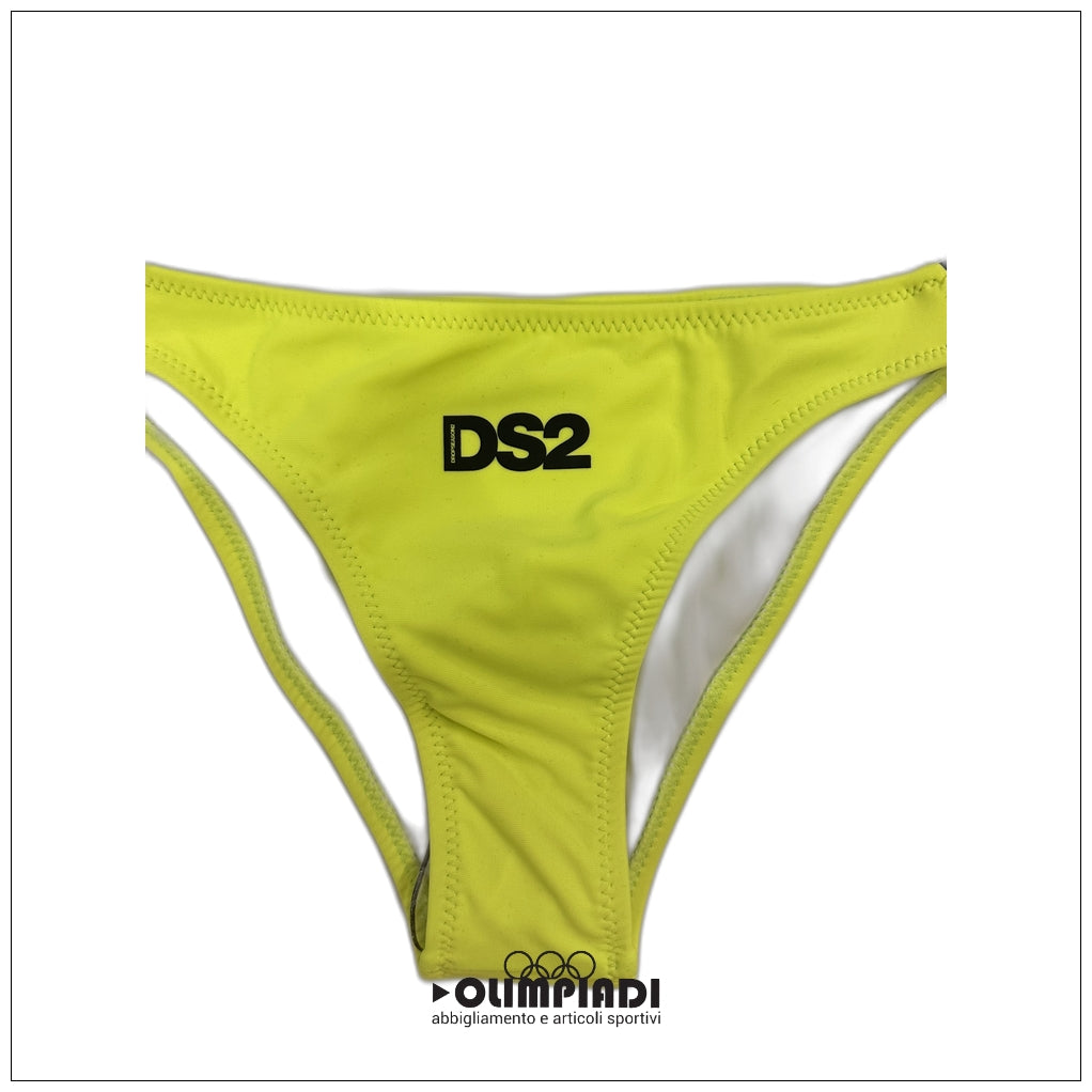 Costume Due Pezzi Donna bikini DS2 Triangolo e Slip Tanga Lime - SS26WB109