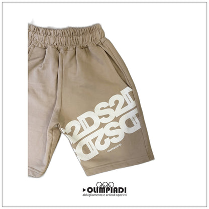 Bermuda Junior DS2 Grigio Sabbia in French Terry - SS26K81