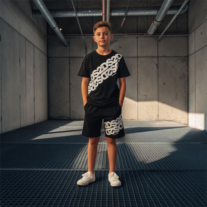 T-shirt Junior DS2 Maxi Stampa Nera - SS26K80