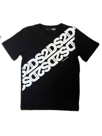 T-shirt Junior DS2 Maxi Stampa Nera - SS26K80