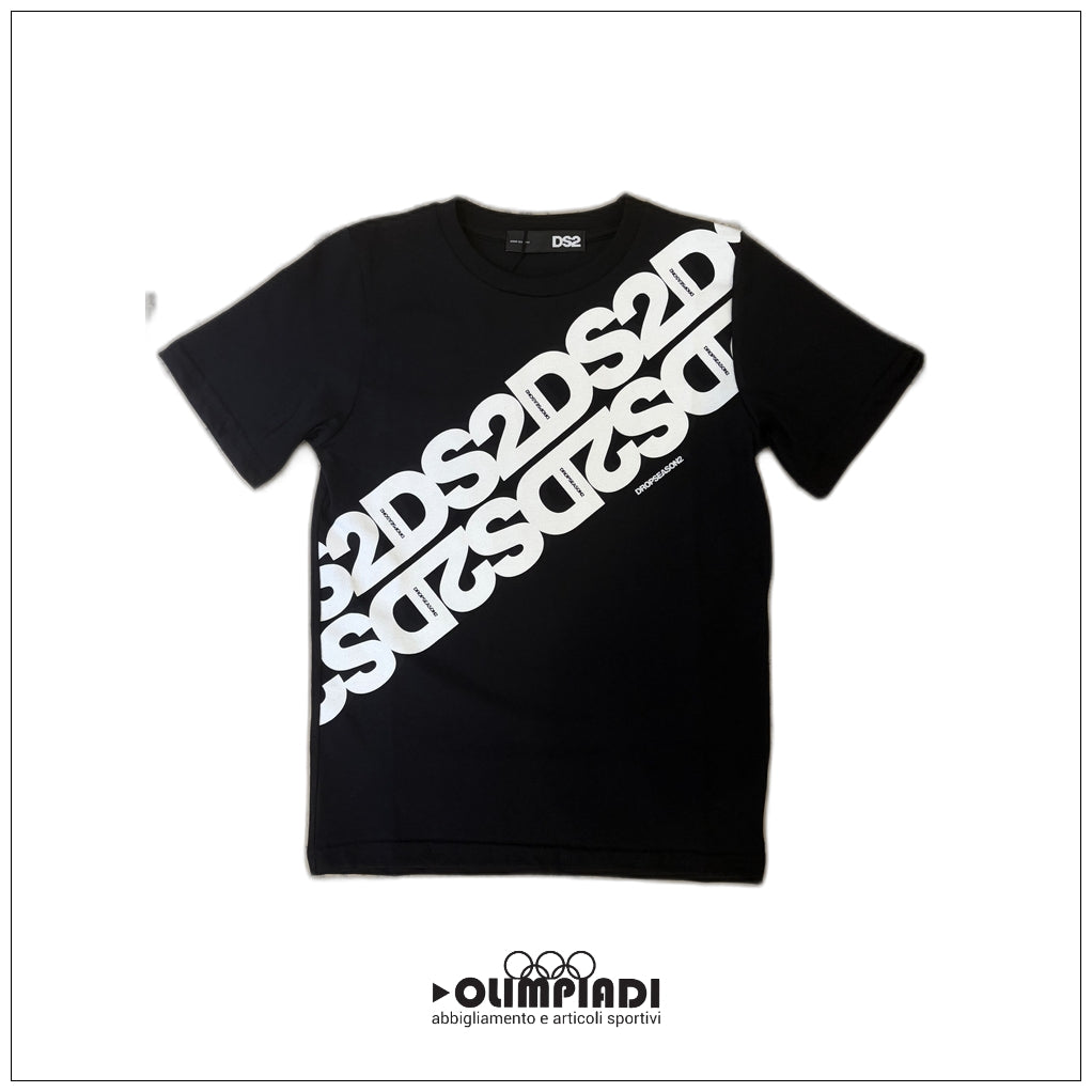 T-shirt Junior DS2 Maxi Stampa Nera - SS26K80