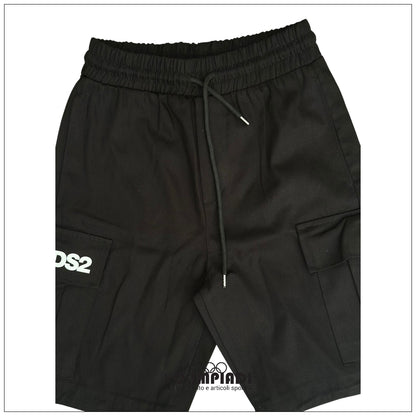 Bermuda Cargo Uomo DS2 Neri in Cotone - SS26218
