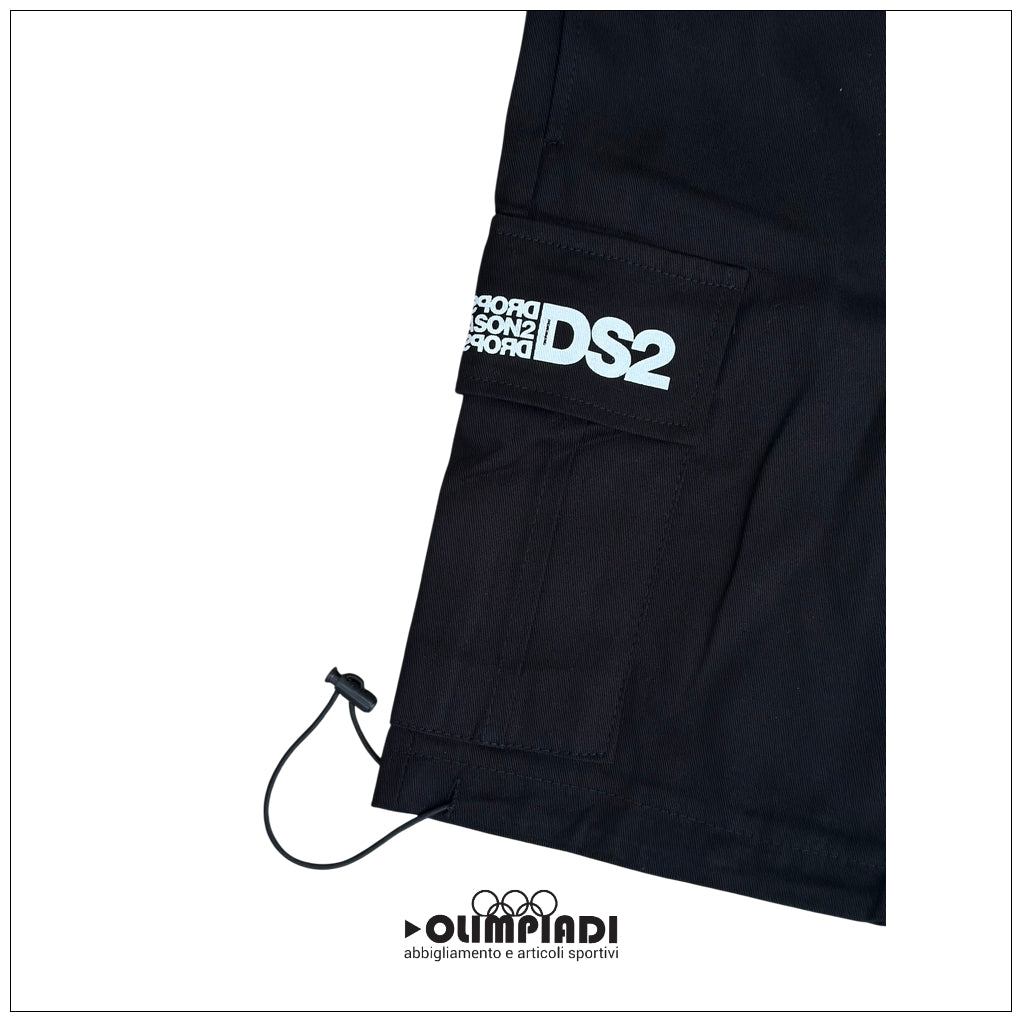 Bermuda Cargo Uomo DS2 Neri in Cotone - SS26218