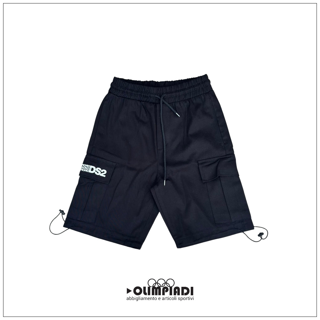 Bermuda Cargo Uomo DS2 Neri in Cotone - SS26218