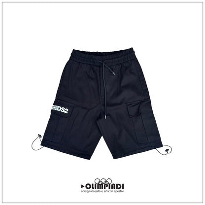 Bermuda Cargo Uomo DS2 Neri in Cotone - SS26218