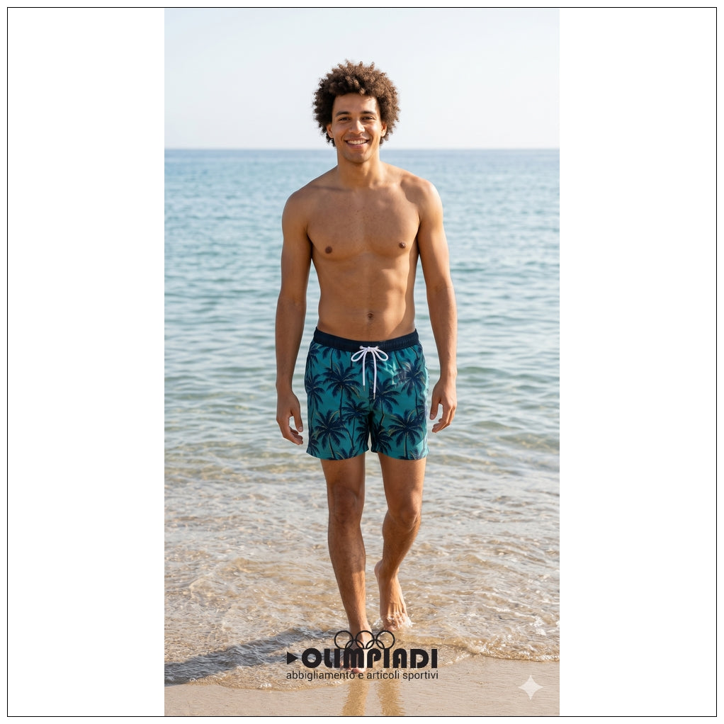 Costume da Bagno Uomo Astrolabio Fantasia Palme - M99H-679