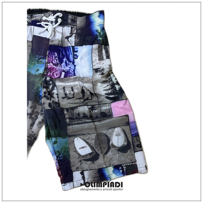 Boxer Mare Uomo Astrolabio Boardshort Stampa Surf - M59E-664