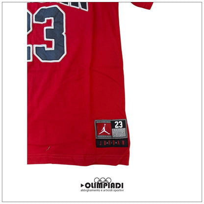 T-shirt Jordan Junior Practice Flight Rossa in Cotone - 95A088-R78