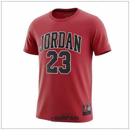 T-shirt Jordan Junior Practice Flight Rossa in Cotone - 95A088-R78
