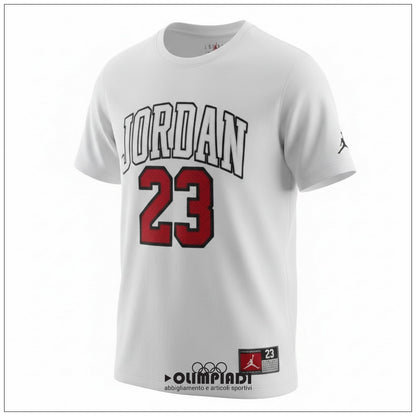 T-shirt Jordan Junior Practice Flight Bianca in Cotone - 95A088-001