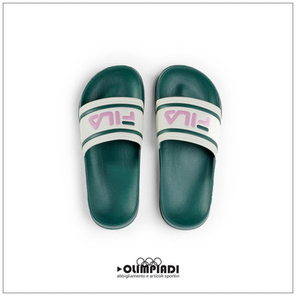 Ciabatte Bambino Fila Morro Bay Slipper Jr Verdi - 1010934-63209