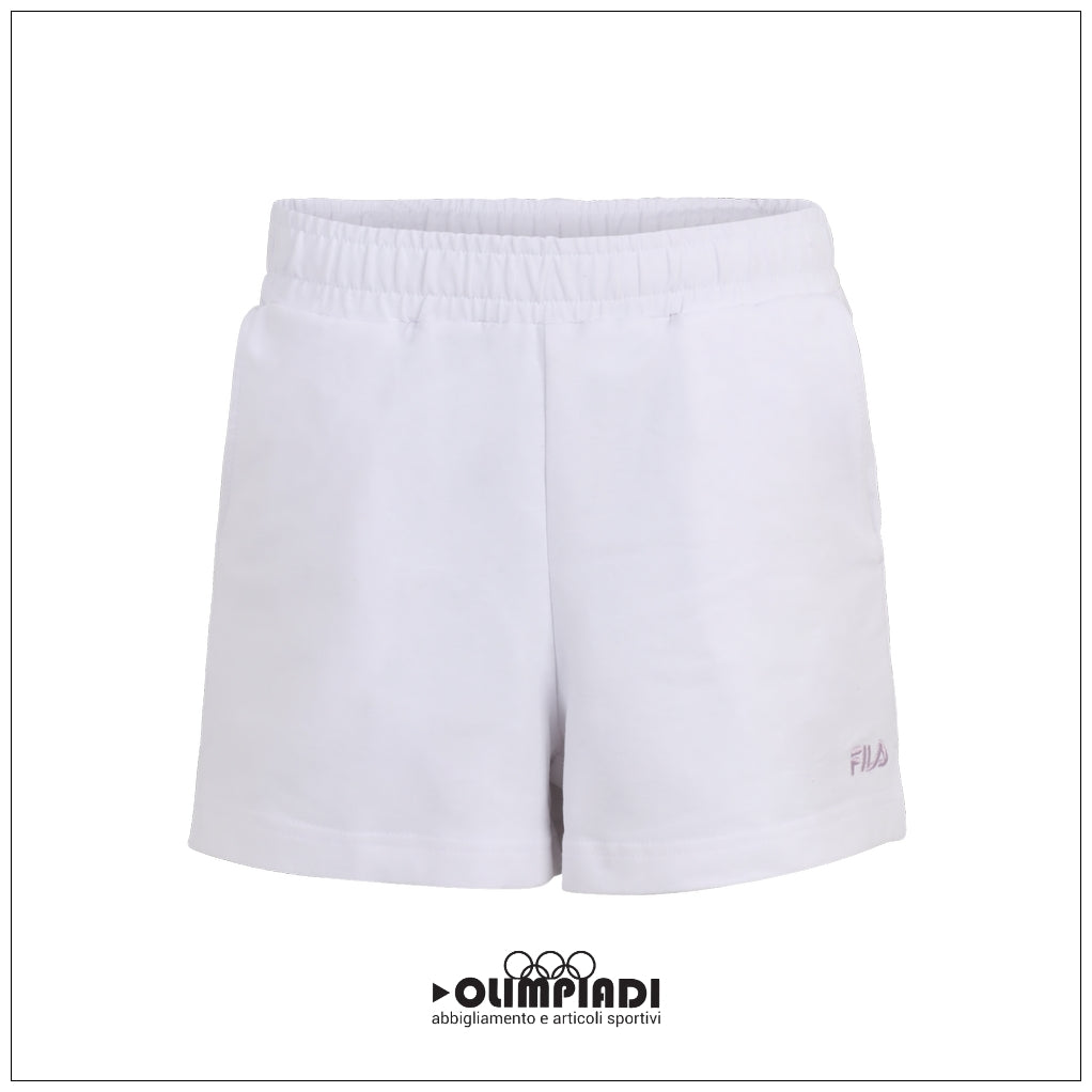 Shorts Fila Bersenbrueck Bianchi con Logo Rosa pastello - FAT0231-10001