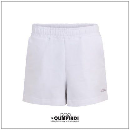 Shorts Fila Bersenbrueck Bianchi con Logo Rosa pastello - FAT0231-10001