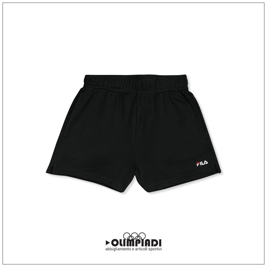 Shorts Donna Fila Lusciano a Vita Alta Neri - FAW1057-80010