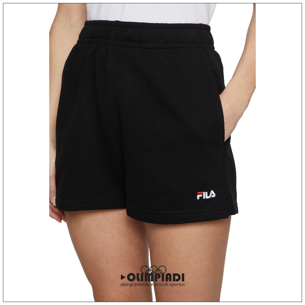 Shorts Donna Fila Lusciano a Vita Alta Neri - FAW1057-80010