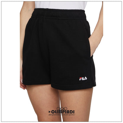 Shorts Donna Fila Lusciano a Vita Alta Neri - FAW1057-80010