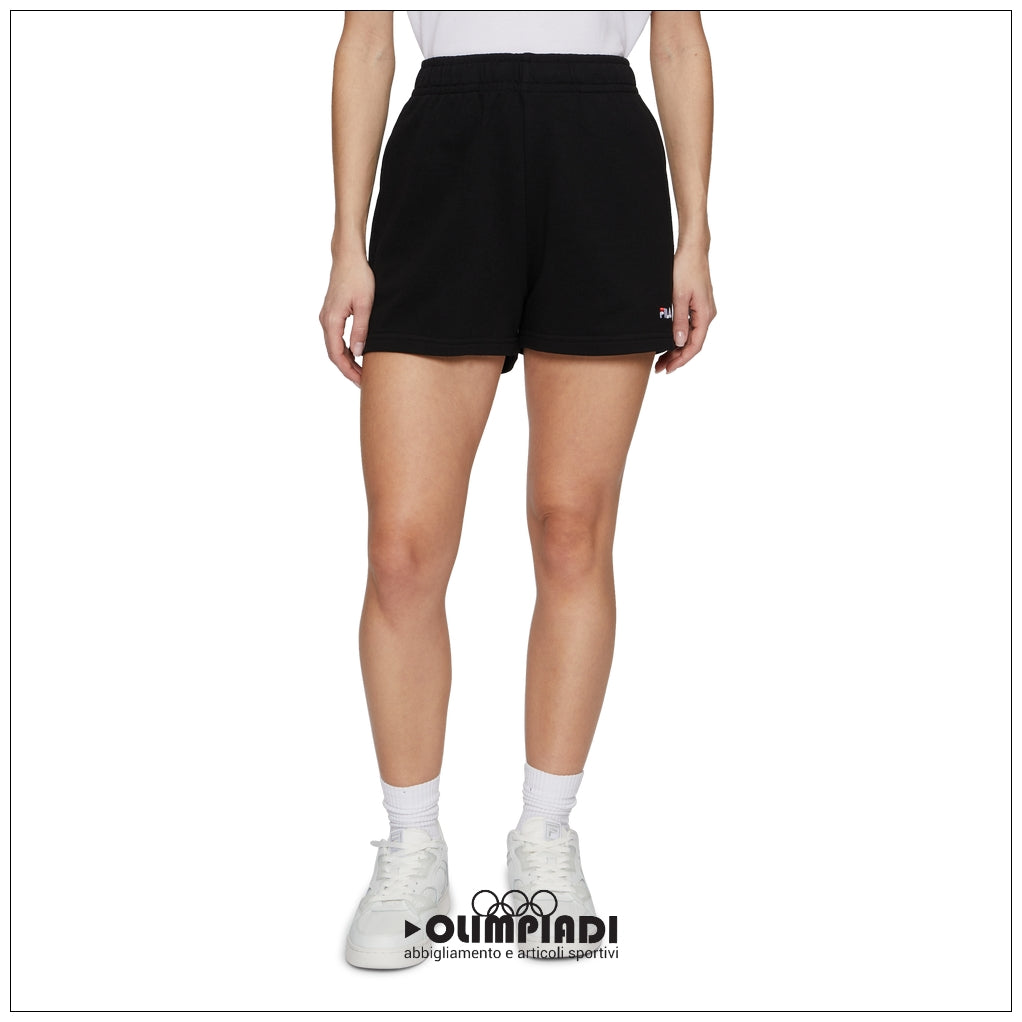 Shorts Donna Fila Lusciano a Vita Alta Neri - FAW1057-80010