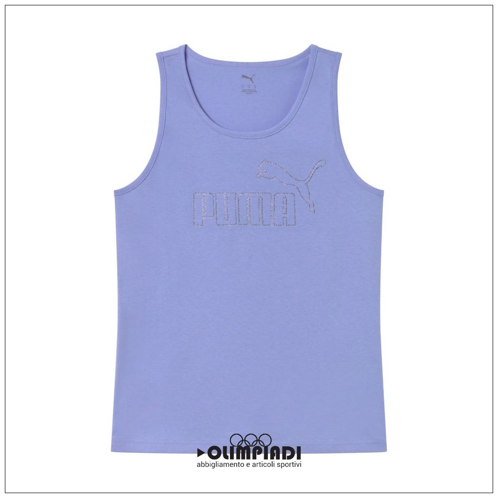 Canotta Donna Puma ESS Logo Rhinestone Lillà - 693864-60