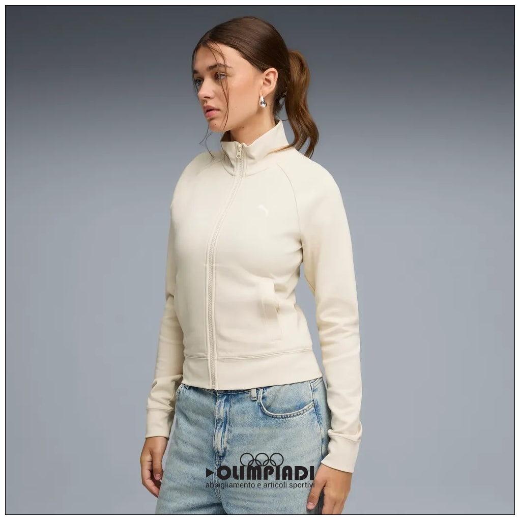 Giacca Tuta Donna Puma ESS Slim Track Jacket Beige - 634323-87