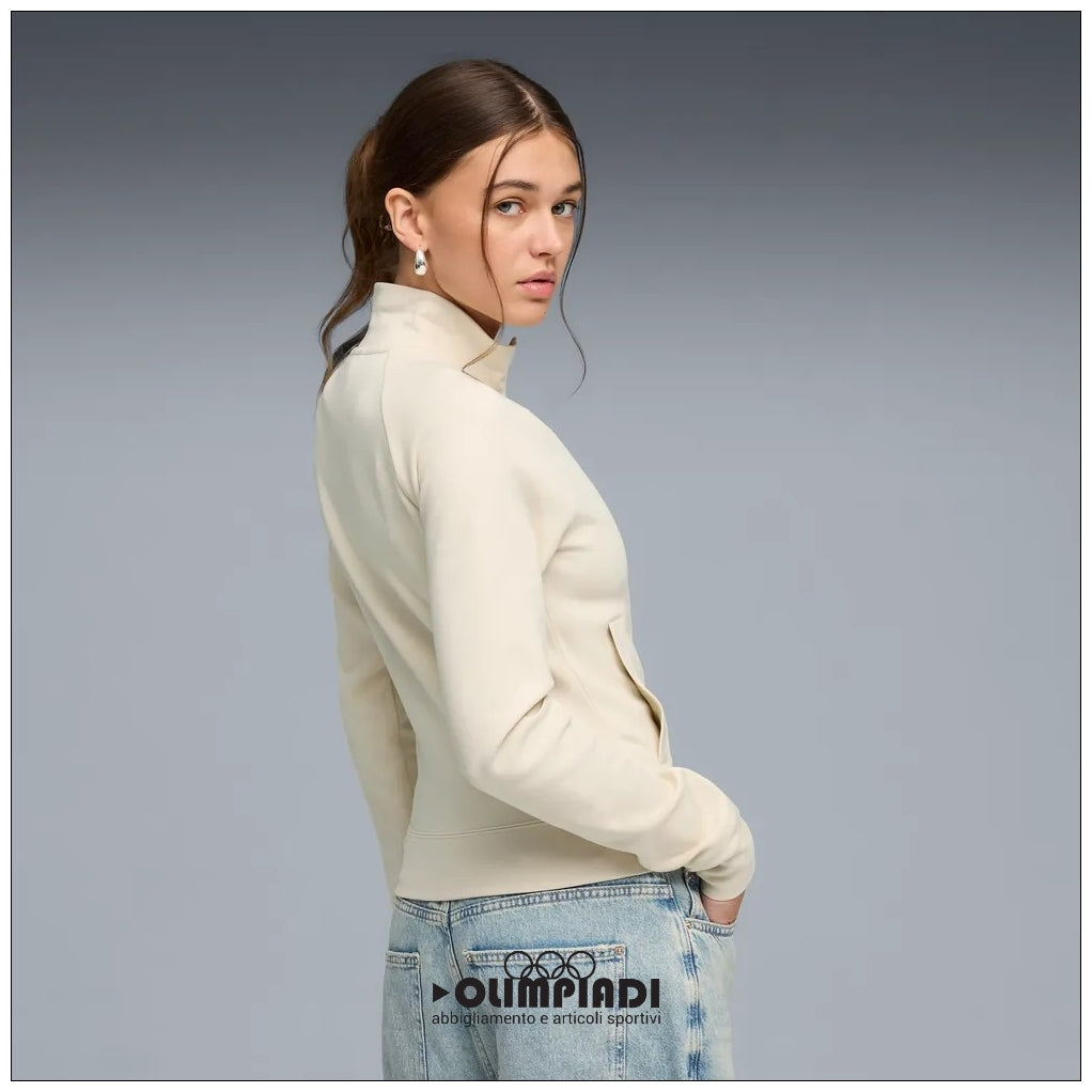 Giacca Tuta Donna Puma ESS Slim Track Jacket Beige - 634323-87