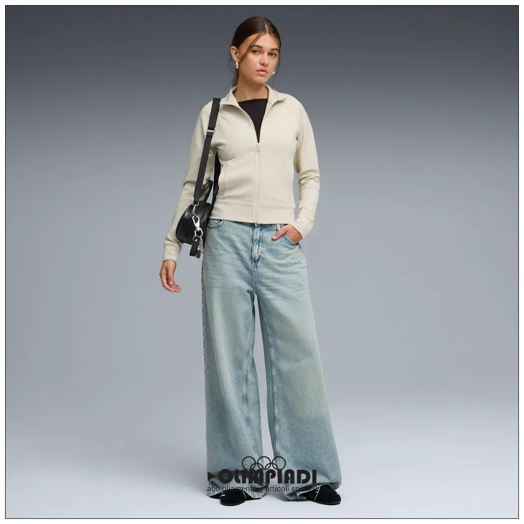 Giacca Tuta Donna Puma ESS Slim Track Jacket Beige - 634323-87