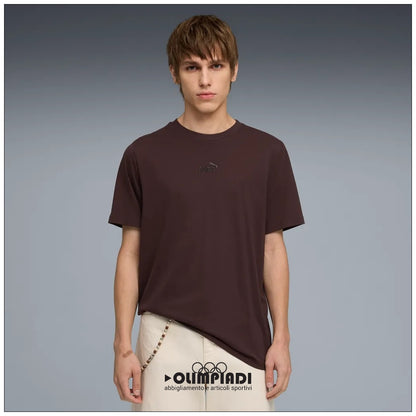 T-shirt Uomo Puma ESS No.1 Logo Marrone Scuro - 692912-31