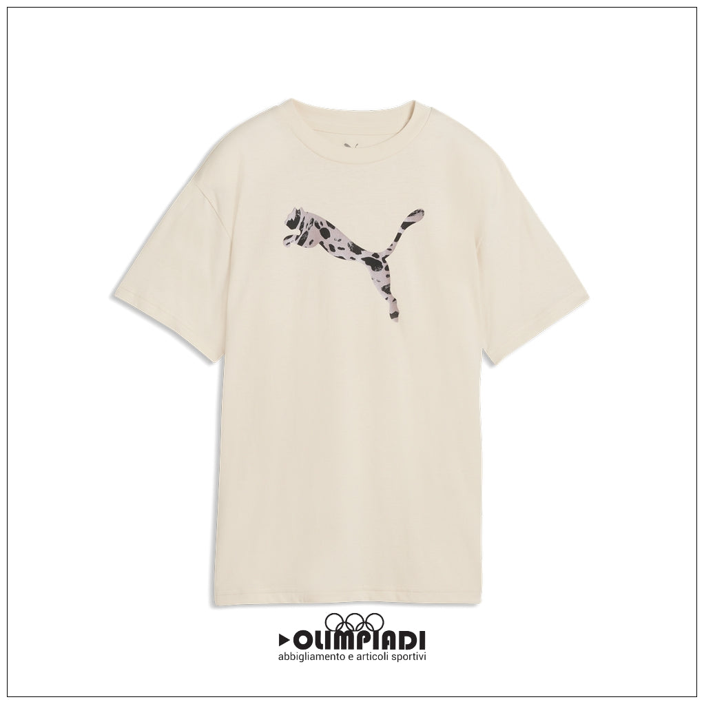 T-shirt Ragazza Puma ESS Graphic Animal Relaxed Beige - 692491-87
