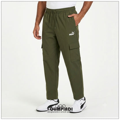 Pantaloni Cargo Uomo Puma ESS Woven Verdi - 682663-81