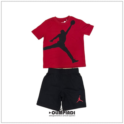 Completo Bambino Jordan Jumbo Jumpman Rosso e Nero - 85C138-023